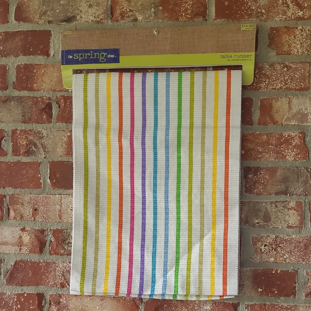 The Spring Shop Colorful Striped Table Runner